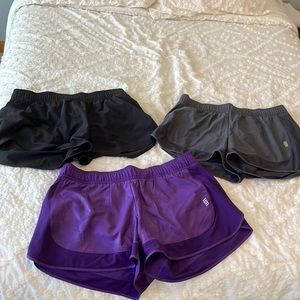 3 pair women’s size large running shorts